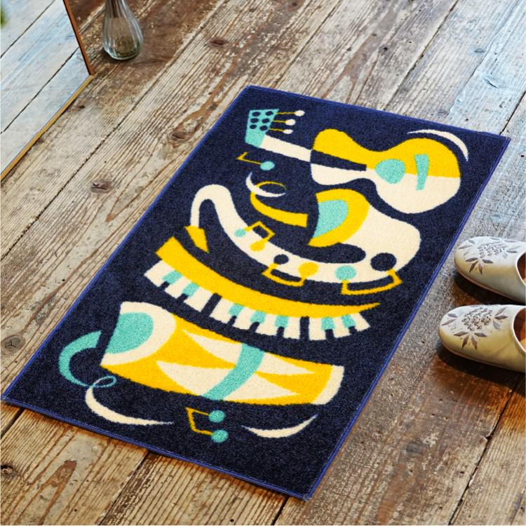 玄関マット 室内用 Day Starter 3デザイン 45x75cm｜かわいい 家庭用 玄関 エントランス スマート 滑り止め ウェルカムマット エントランスマット