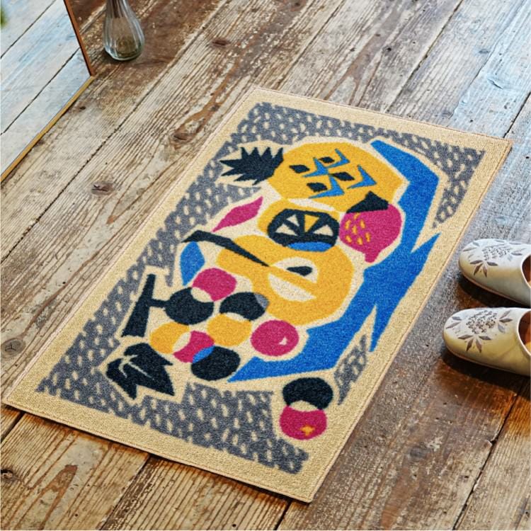 玄関マット 室内用 Day Starter 3デザイン 45x75cm｜かわいい 家庭用 玄関 エントランス スマート 滑り止め ウェルカムマット エントランスマット
