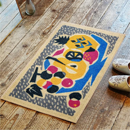 玄関マット 室内用 Day Starter 3デザイン 45x75cm｜かわいい 家庭用 玄関 エントランス スマート 滑り止め ウェルカムマット エントランスマット