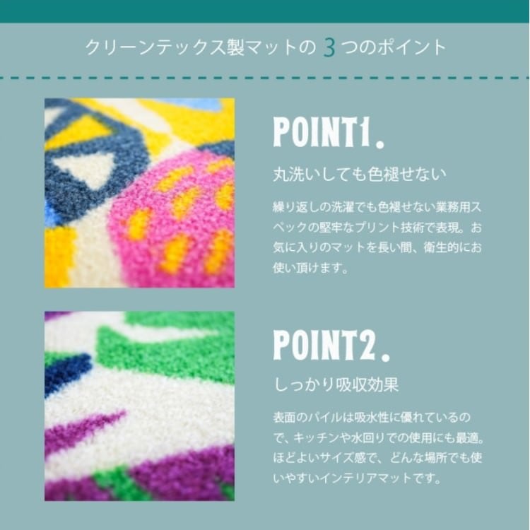 玄関マット 室内用 Day Starter 3デザイン 45x75cm｜かわいい 家庭用 玄関 エントランス スマート 滑り止め ウェルカムマット エントランスマット