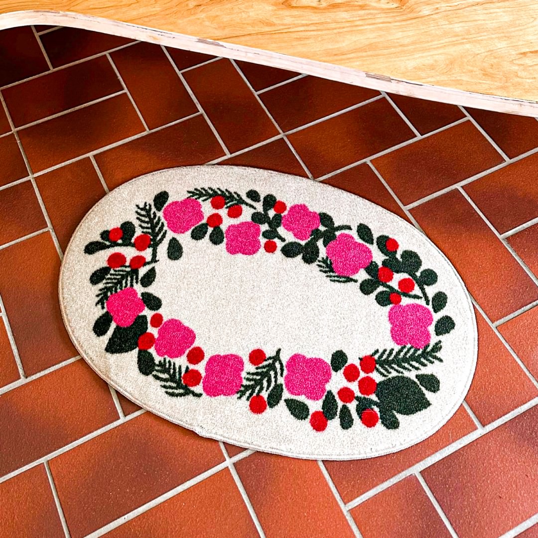 玄関マット 室内用 ERI SHIMATSUKA 6デザイン 45×75cm 48.5×70cm 110×60cm｜かわいい 家庭用 玄関 エントランス スマート 滑り止め ウェルカムマット