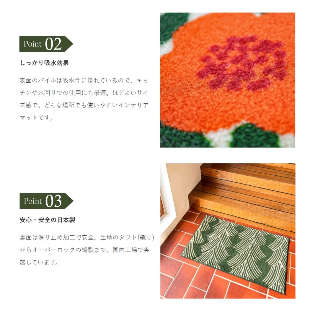 玄関マット 室内用 ERI SHIMATSUKA 6デザイン 45×75cm 48.5×70cm 110×60cm｜かわいい 家庭用 玄関 エントランス スマート 滑り止め ウェルカムマット