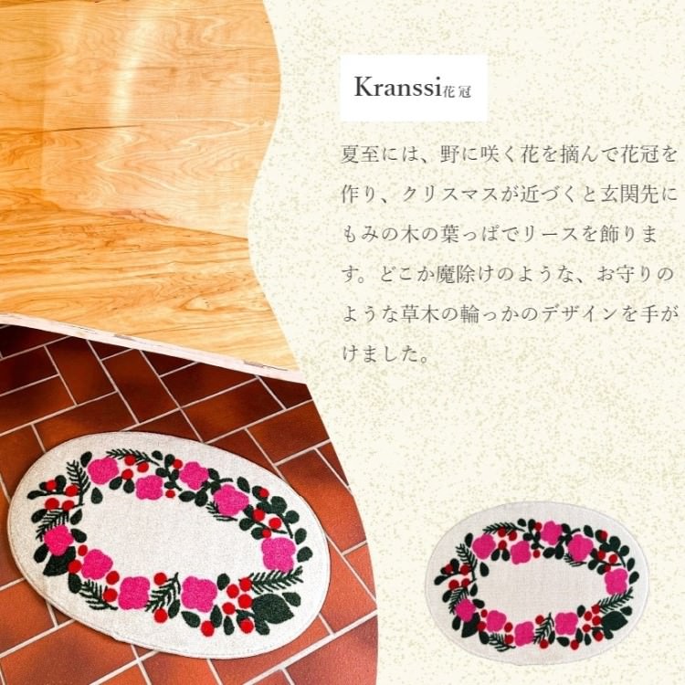 玄関マット 室内用 ERI SHIMATSUKA 6デザイン 45×75cm 48.5×70cm 110×60cm｜かわいい 家庭用 玄関 エントランス スマート 滑り止め ウェルカムマット