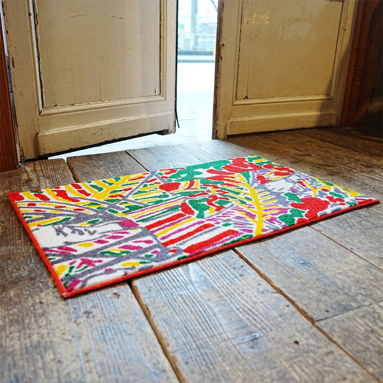 玄関マット 室内用 iracchi Collection 3デザイン 45×75cm｜かわいい 家庭用 玄関 エントランス スマート 滑り止め ウェルカムマット エントランスマット