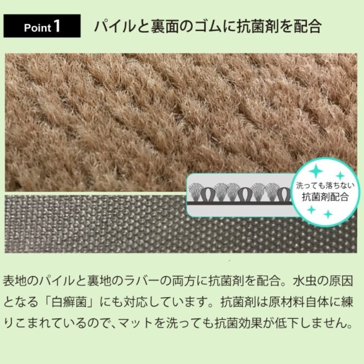 抗菌バスマット ベージュ  全7サイズ｜高機能 速乾 抗菌 サラサラ 吸水 業務用 家庭用 滑り止め 防炎 店舗 お風呂 銭湯 入浴施設 介護施設 病院 プール