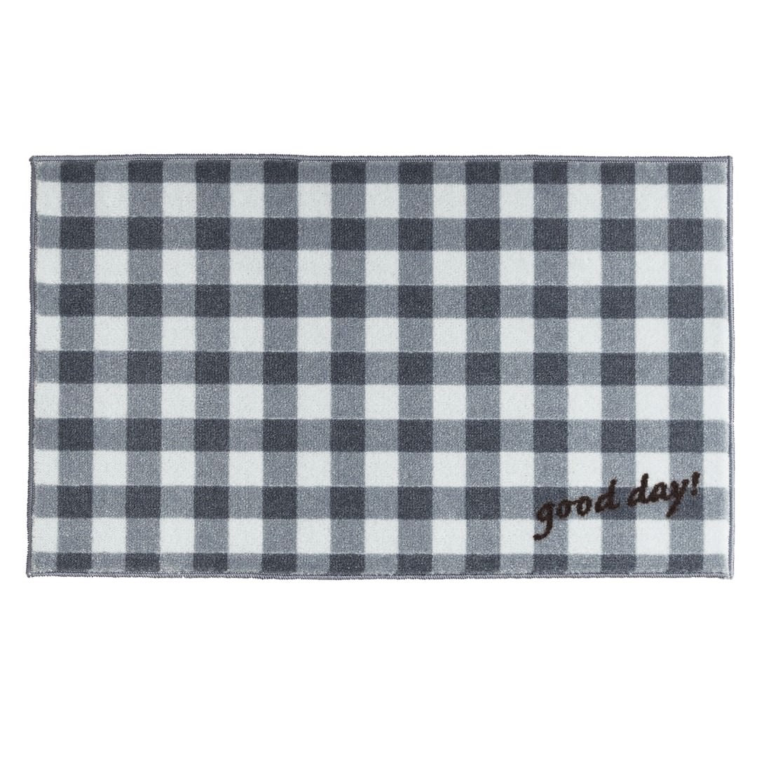 玄関マット 室内用 kahou good day 4デザイン 45×75cm｜かわいい 家庭用 玄関 エントランス スマート 滑り止め ウェルカムマット エントランスマット
