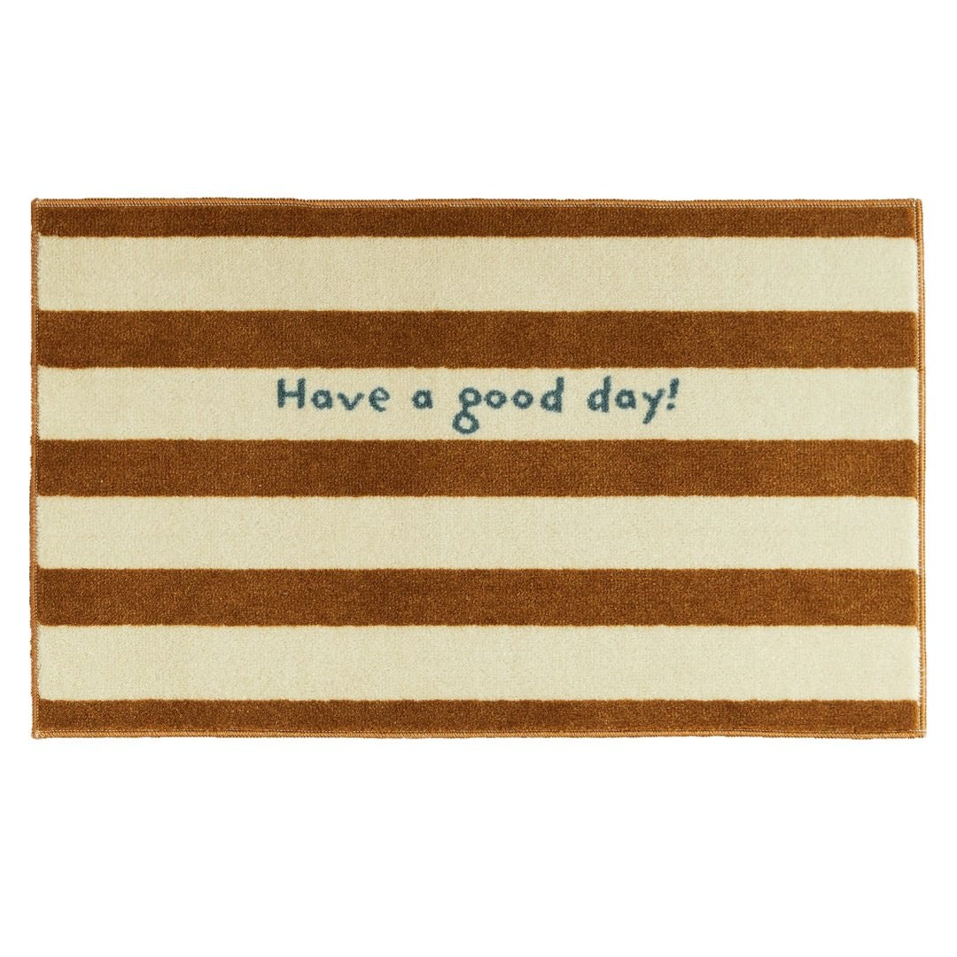 玄関マット 室内用 kahou good day 4デザイン 45×75cm｜かわいい 家庭用 玄関 エントランス スマート 滑り止め ウェルカムマット エントランスマット