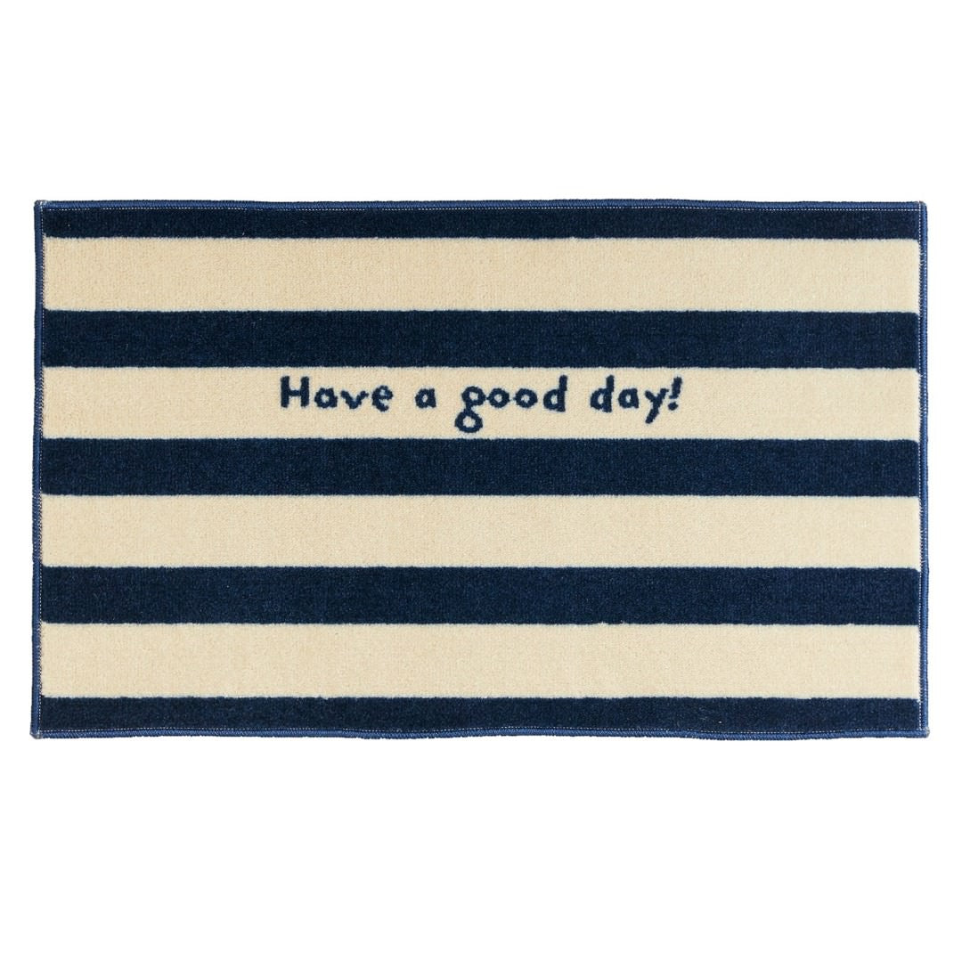 玄関マット 室内用 kahou good day 4デザイン 45×75cm｜かわいい 家庭用 玄関 エントランス スマート 滑り止め ウェルカムマット エントランスマット