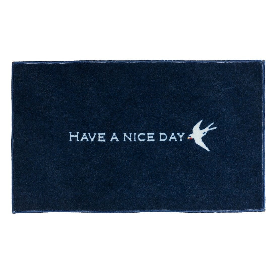 玄関マット 室内用 kahou HAVE A NICE DAY 4デザイン 45×75cm｜鳥 とり かわいい 家庭用 玄関 エントランス スマート 滑り止め ウェルカムマット エントランスマット