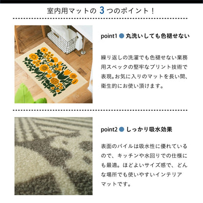 玄関マット 室内用 Kobe Muoto Collection 7デザイン 45×75cm 60×110cm｜かわいい 家庭用 玄関 エントランス スマート 滑り止め ウェルカムマット マット