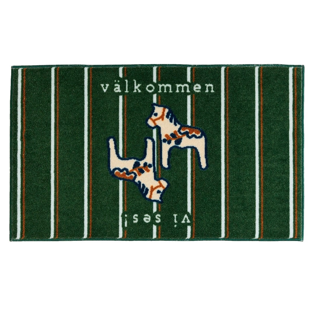 玄関マット 室内用 kahou valkommen(ようこそ) 4デザイン 45×75cm｜馬 かわいい 家庭用 玄関 エントランス 滑り止め ウェルカムマット エントランスマット