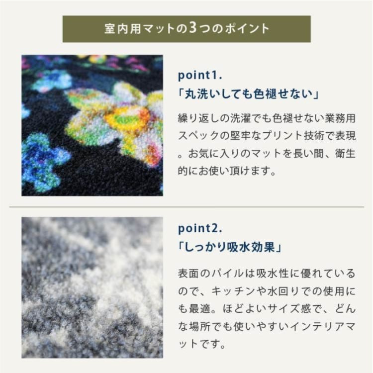 玄関マット 室内用 mumea 3デザイン 45×75cm｜かわいい 家庭用 玄関 エントランス スマート 滑り止め ウェルカムマット エントランスマット