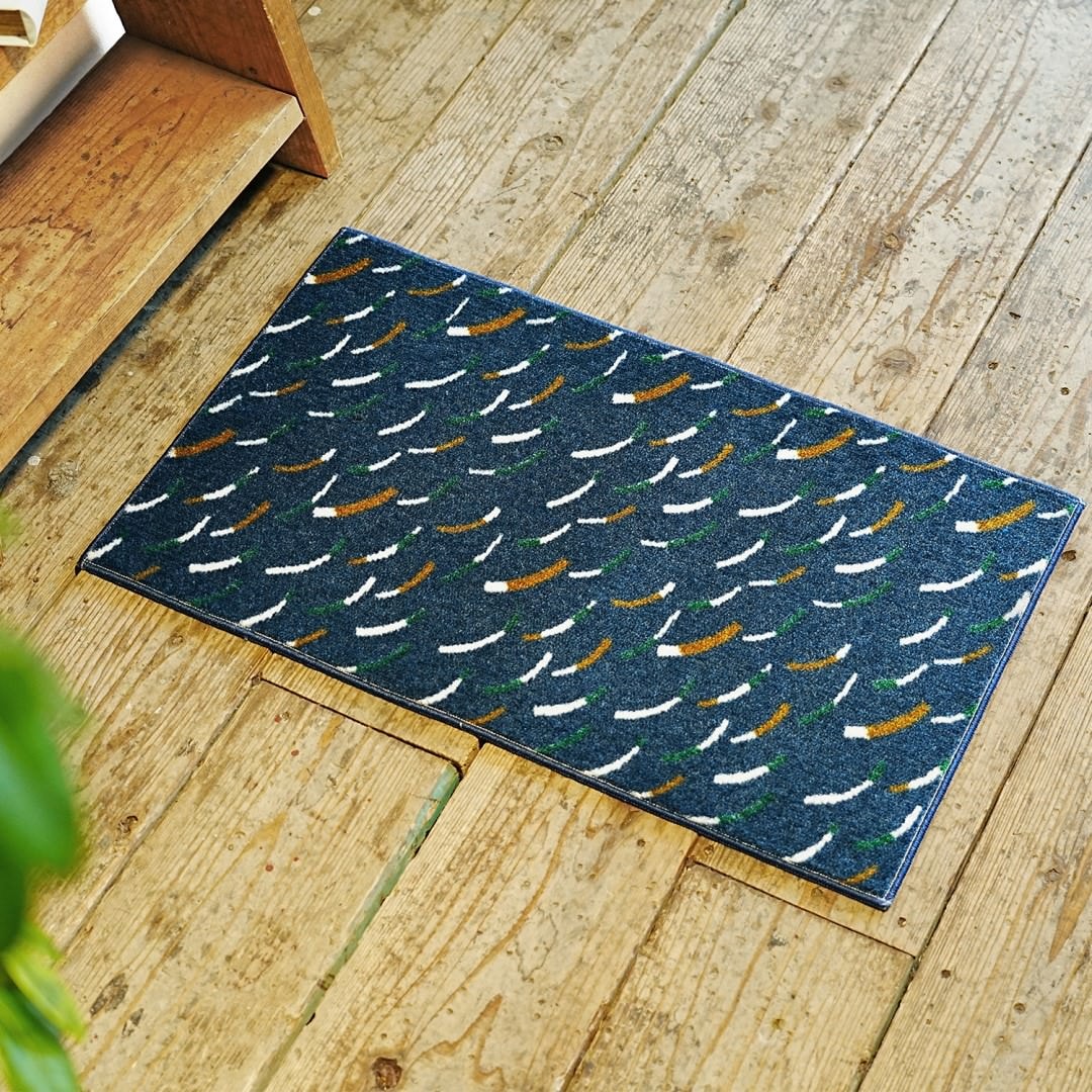 玄関マット 室内用 Tomoko Murata 6デザイン 45×75cm｜かわいい 家庭用 玄関 エントランス スマート 滑り止め ウェルカムマット エントランスマット