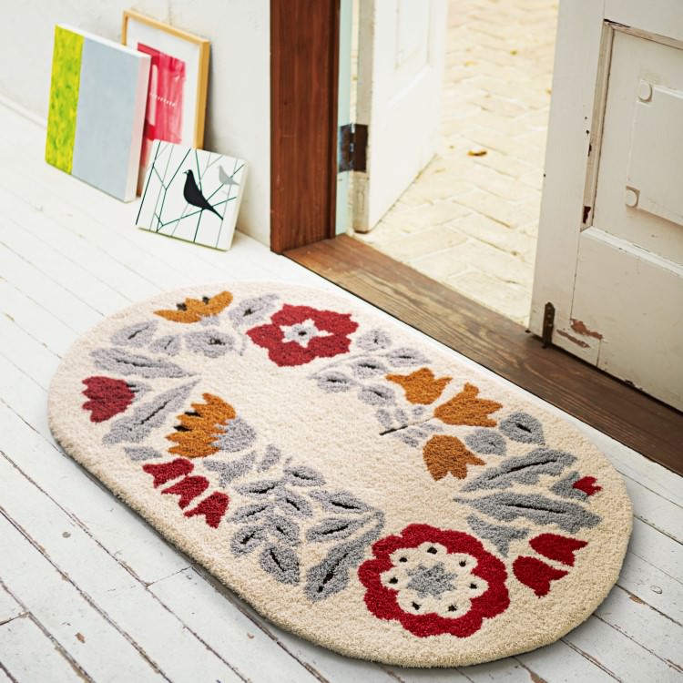 70×120cm マット Fixed Size Mat 5103 防ダニ ウォッシャブル(水洗いOK) 防滑加工｜おしゃれ 雑貨 かわいい ナチュラル 上質 高級 ホテルライク エレガント インテリア インダストリアル デザイナーズ