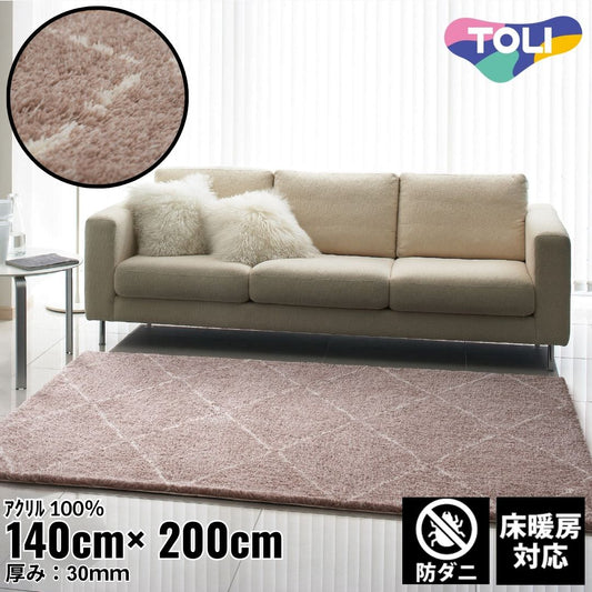 140×200cm ラグ Elegance 4503 防ダニ 床暖房対応｜おしゃれ 雑貨 かわいい ナチュラル 上質 高級 ホテルライク エレガント インテリア インダストリアル デザイナーズ じゅうたん 絨毯 カーペット ふかふか