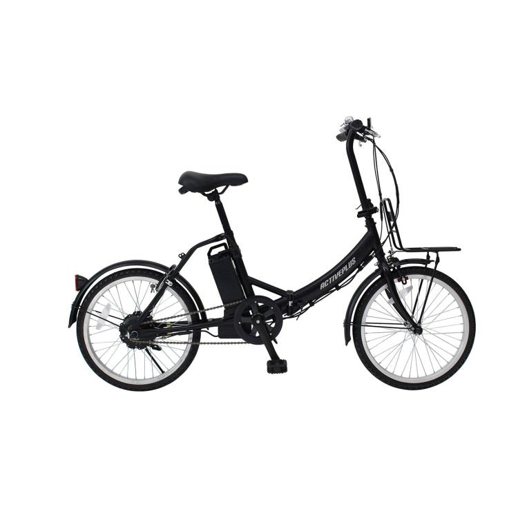 [電動アシスト自転車] ACTIVE PLUS アクティブプラス 20インチ ノーパンク電動アシスト FDB20EB マットブラック MG-AP20EBN 送料無料 (北海道・沖縄・離島別送料) 60