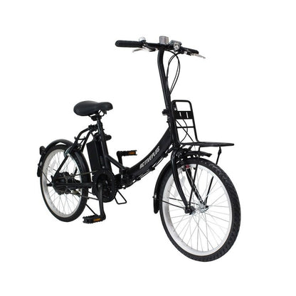 [電動アシスト自転車] ACTIVE PLUS アクティブプラス 20インチ ノーパンク電動アシスト FDB20EB マットブラック MG-AP20EBN 送料無料 (北海道・沖縄・離島別送料) 60