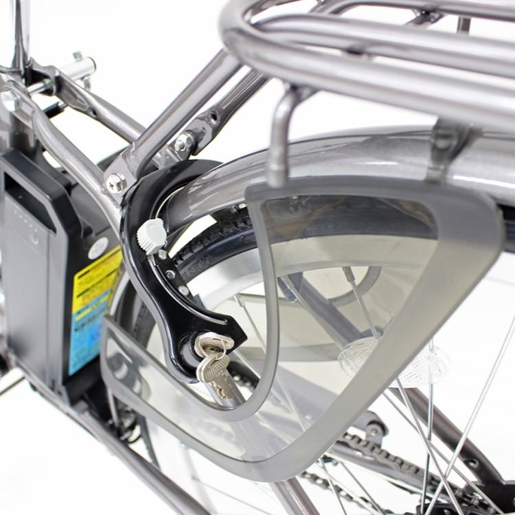 [電動アシスト自転車] ACTIVE PLUS アクティブプラス ノーパンク電動アシスト FDB26EB スモークシルバー MG-AP26EBN 送料無料 (北海道・沖縄・離島別送料)