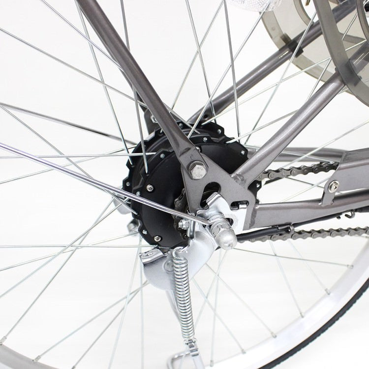 [電動アシスト自転車] ACTIVE PLUS アクティブプラス ノーパンク電動アシスト FDB26EB スモークシルバー MG-AP26EBN 送料無料 (北海道・沖縄・離島別送料)