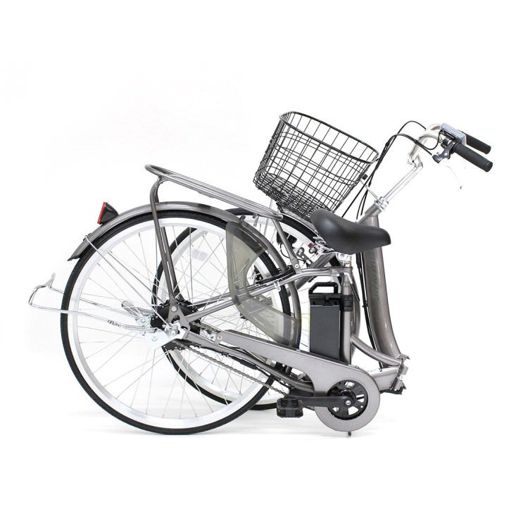 [電動アシスト自転車] ACTIVE PLUS アクティブプラス ノーパンク電動アシスト FDB26EB スモークシルバー MG-AP26EBN 送料無料 (北海道・沖縄・離島別送料)
