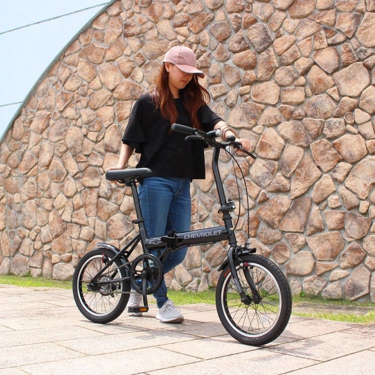[折畳み自転車] CHEVROLET シボレー 16インチ折畳自転車BK（BAA仕様）ブラック MG-CV16BAA-BK 送料無料 (北海道・沖縄・離島別送料)