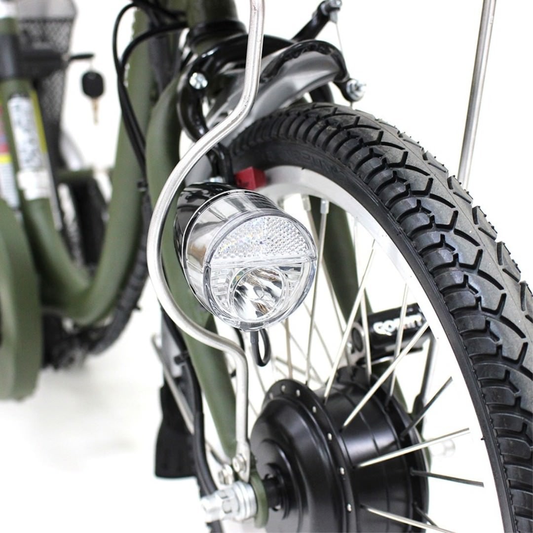 [電動アシスト自転車] E-PARTON PLUS イーパートン プラス ノーパンク ロータイプ電動アシスト三輪自転車 BEPN18PN カーキ 送料無料 (北海道・沖縄・離島別送料)