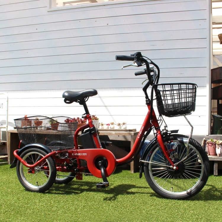 [電動アシスト自転車] E-PARTON イーパートン ロータイプ電動アシスト三輪自転車 BEPN18 ブリックレッド 送料無料 (北海道・沖縄・離島別送料) 50