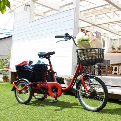 [電動アシスト自転車] E-PARTON イーパートン ロータイプ電動アシスト三輪自転車 BEPN18 ブリックレッド 送料無料 (北海道・沖縄・離島別送料) 50
