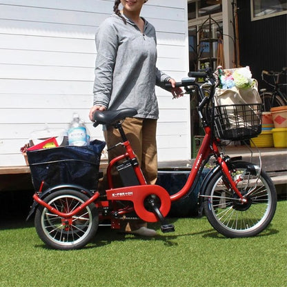 [電動アシスト自転車] E-PARTON イーパートン ロータイプ電動アシスト三輪自転車 BEPN18 ブリックレッド 送料無料 (北海道・沖縄・離島別送料) 50