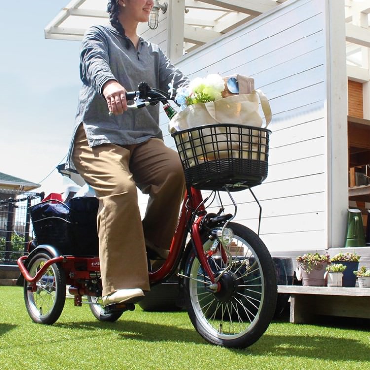 [電動アシスト自転車] E-PARTON イーパートン ロータイプ電動アシスト三輪自転車 BEPN18 ブリックレッド 送料無料 (北海道・沖縄・離島別送料) 50
