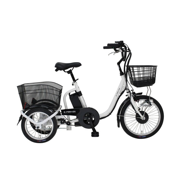 [電動アシスト自転車] E-PARTON イーパートン ロータイプ電動アシスト三輪自転車 BEPN18-WH ホワイト 送料無料 (北海道・沖縄・離島別送料)