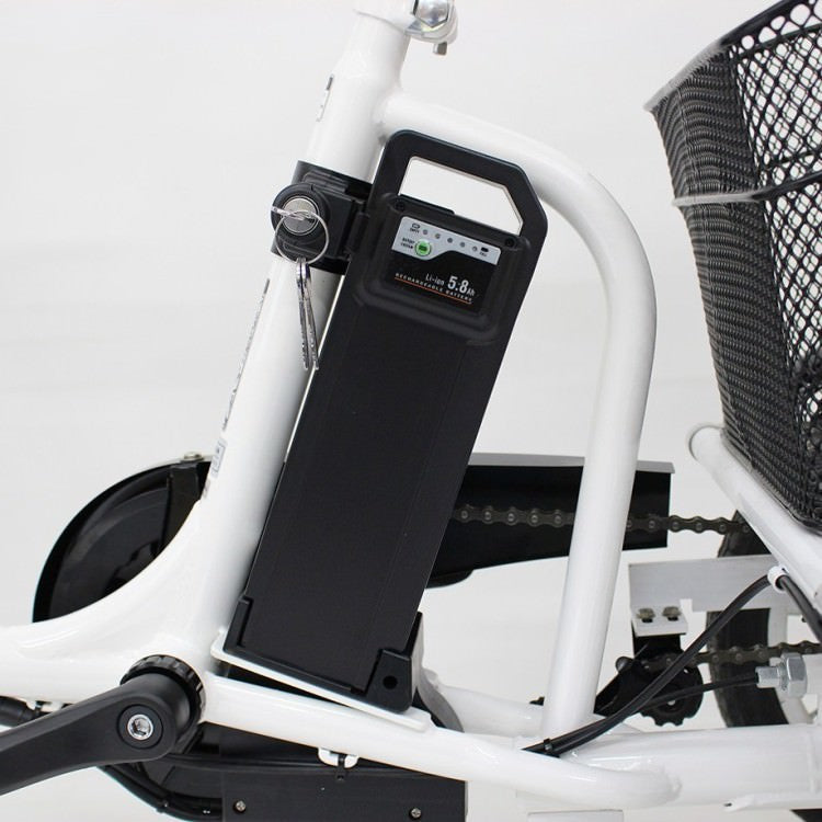 [電動アシスト自転車] E-PARTON イーパートン ロータイプ電動アシスト三輪自転車 BEPN18-WH ホワイト 送料無料 (北海道・沖縄・離島別送料)