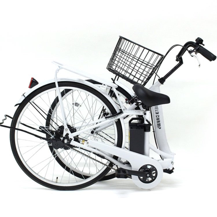[電動アシスト自転車] FIELD CHAMP フィールドチャンプ 電動アシスト26インチ 折畳み軽快車 パールホワイト MG-FCP100EB 送料無料 (北海道・沖縄・離島別送料)