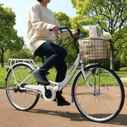 [電動アシスト自転車] FIELD CHAMP フィールドチャンプ 電動アシスト26インチ 折畳み軽快車 パールホワイト MG-FCP100EB 送料無料 (北海道・沖縄・離島別送料)