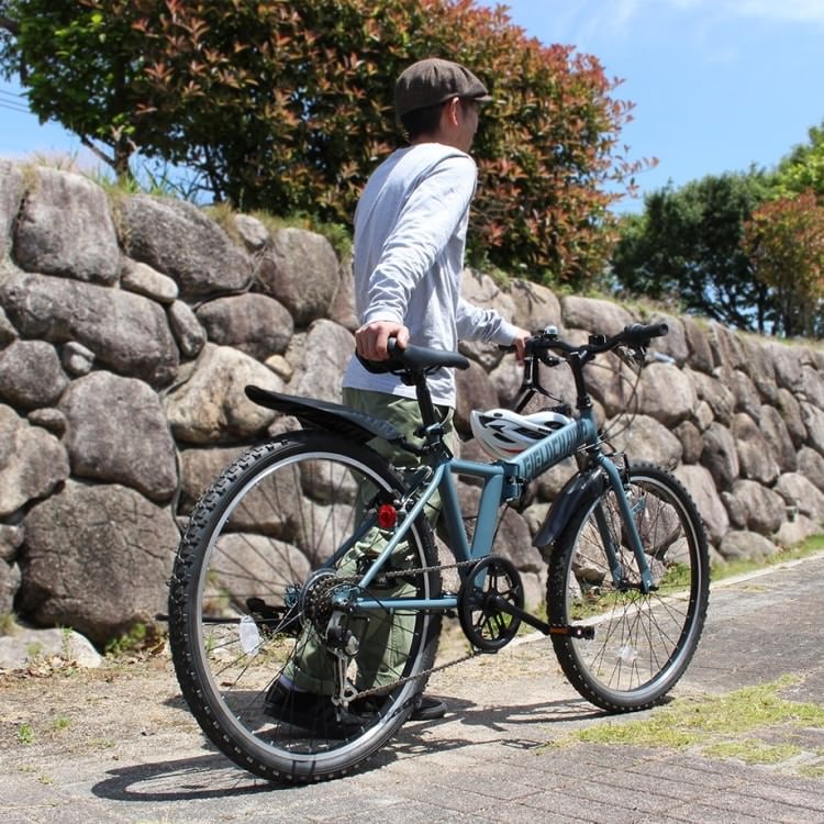 [折畳みマウンテンバイク] FIELD CHAMP フィールドチャンプ 26インチ6段折畳みマウンテンバイクGY マットグレー MG-FCP266GY 送料無料 (北海道・沖縄・離島別送料)