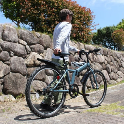 [折畳みマウンテンバイク] FIELD CHAMP フィールドチャンプ 26インチ6段折畳みマウンテンバイクGY マットグレー MG-FCP266GY 送料無料 (北海道・沖縄・離島別送料)