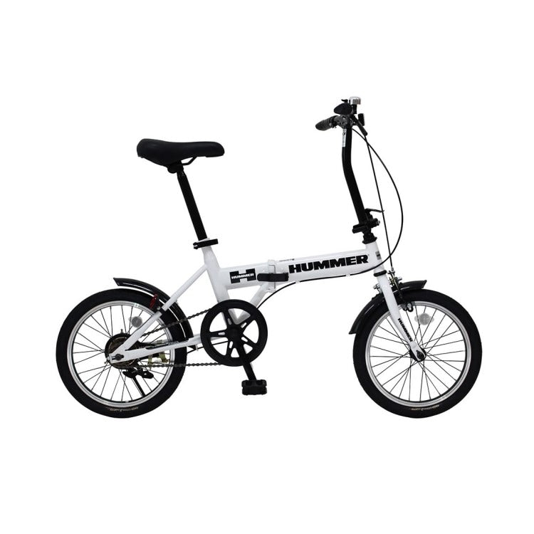 [折畳み自転車] HUMMER ハマー ノーパンク16インチ折畳自転車WH ホワイト MG-HM16N-WH 送料無料 (北海道・沖縄・離島別送料)