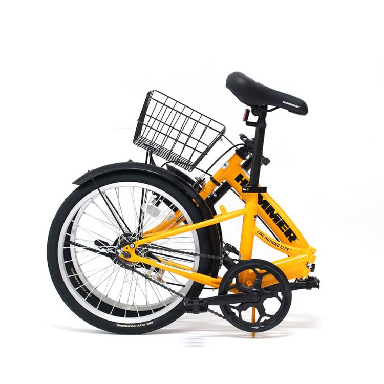 [折畳み自転車] HUMMER ハマー ノーパンク20インチ折畳自転車YE イエロー MG-HM20N-YE 送料無料 (北海道・沖縄・離島別送料)