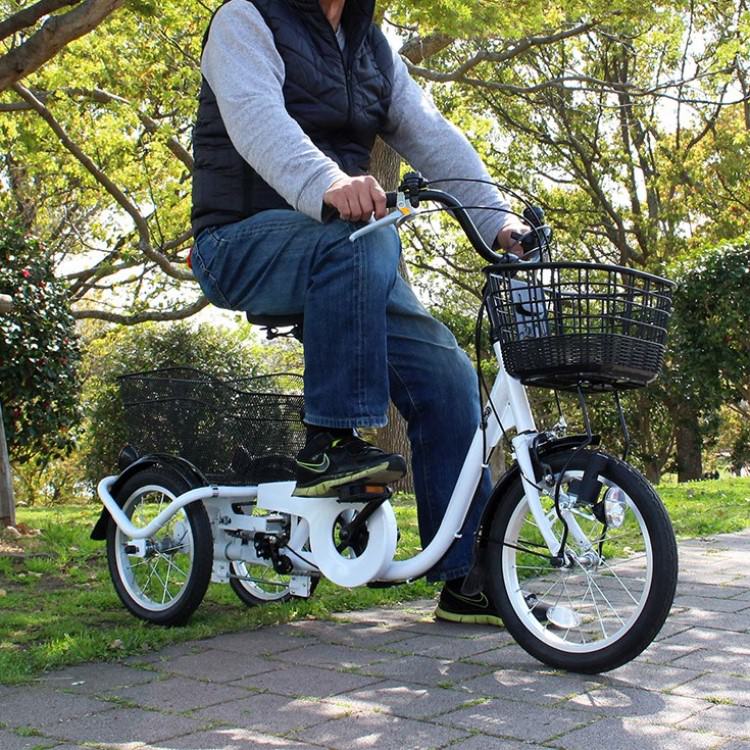 [三輪自転車] SWING CHARLIE ロータイプ三輪自転車L ホワイト 送料無料 (北海道・沖縄・離島別送料)