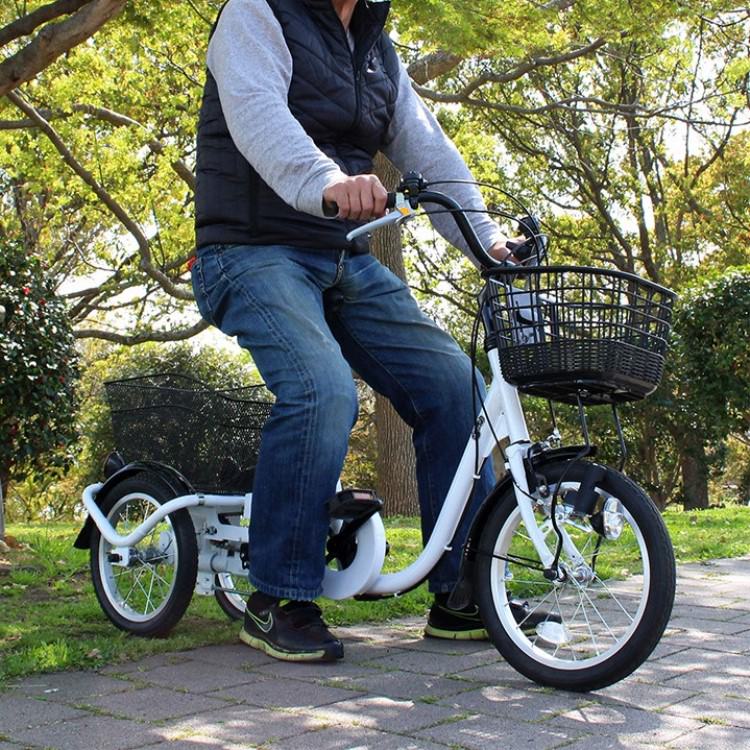 [三輪自転車] SWING CHARLIE ロータイプ三輪自転車L ホワイト 送料無料 (北海道・沖縄・離島別送料)