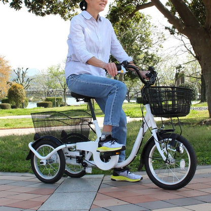 [三輪自転車] SWING CHARLIE ロータイプ三輪自転車L ホワイト 送料無料 (北海道・沖縄・離島別送料)