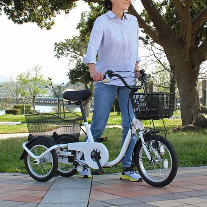 [三輪自転車] SWING CHARLIE ロータイプ三輪自転車L ホワイト 送料無料 (北海道・沖縄・離島別送料)