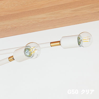 6灯シーリングライト キムリック3色 LED電球ノーマル・ミニボール(4種)｜gram eight（グラムエイト）の間接照明