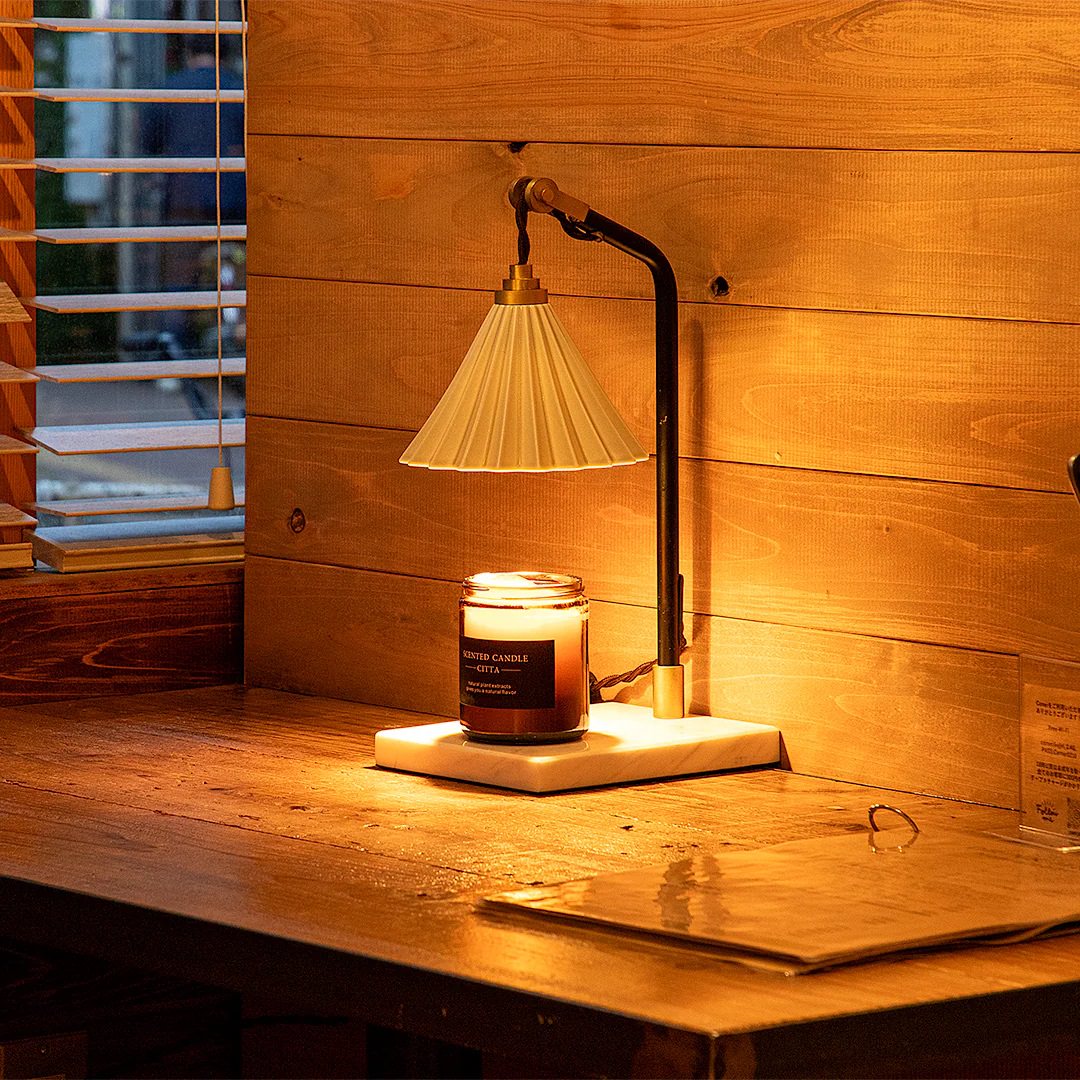 ORIGAMI LAMP CANDLE WARMER（オリガミランプ キャンドルウォーマー）｜gram eight（グラムエイト）のテーブルランプ 4段階調光 タイマー付き 15色