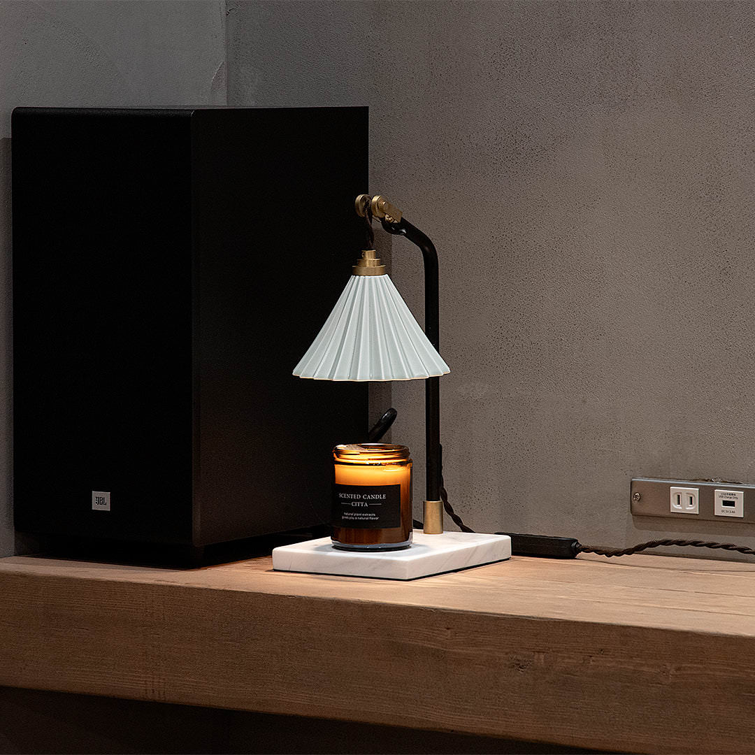 ORIGAMI LAMP CANDLE WARMER（オリガミランプ キャンドルウォーマー）｜gram eight（グラムエイト）のテーブルランプ 4段階調光 タイマー付き 15色
