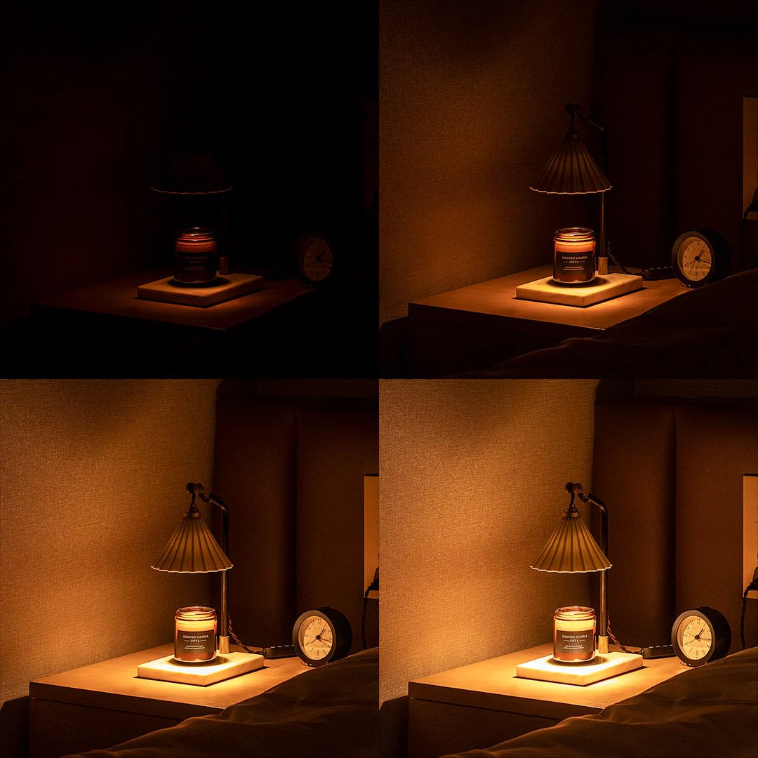 ORIGAMI LAMP CANDLE WARMER（オリガミランプ キャンドルウォーマー）｜gram eight（グラムエイト）のテーブルランプ 4段階調光 タイマー付き 15色