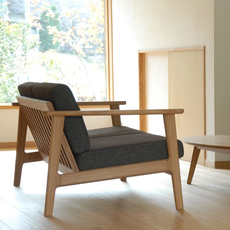 TEORI C SOFA 2.5P TC-S25｜竹集成材の2.5人掛け Cソファ