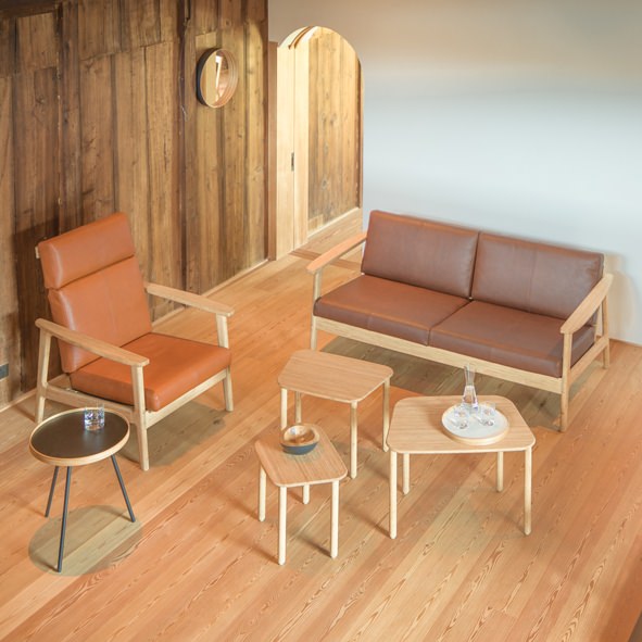 TEORI C SOFA RECLINING TC-SR1｜竹集成材のCリクライニングソファ