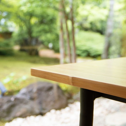 TEORI TD-TK1500｜竹集成材のTダイニングテーブル皮付き天板T-Dining Table W1500