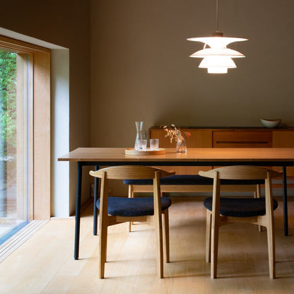 TEORI TD-TK1500｜竹集成材のTダイニングテーブル皮付き天板T-Dining Table W1500